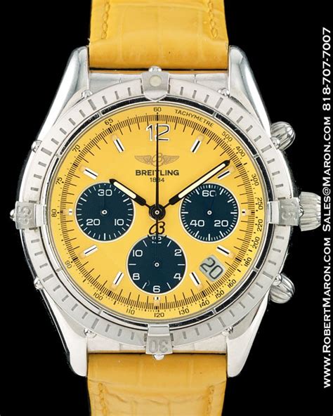 breitling a30012 cockpit chronograph yellow dial ss|Breitling Windrider Chrono Cockpit (Early) A30012 .